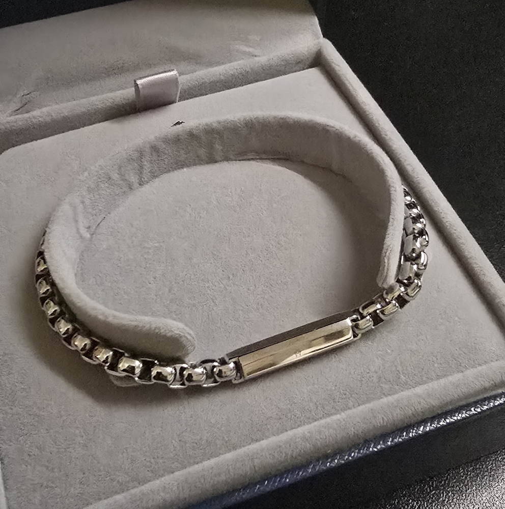 Crudo Leather Stainless Steel chain bracelet